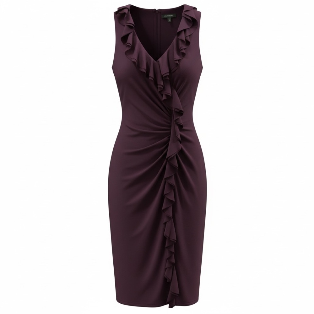 Lauren Ralph Lauren Cascade Ruffles Sleeveless Dress Size 6